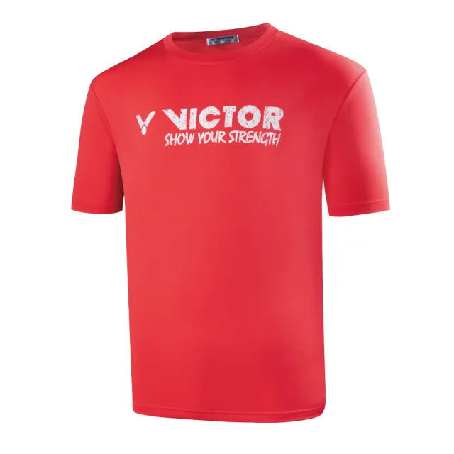 【VICTOR 勝利體育】VICTOR 印花 T-Shirt 中性(T-11102 A/B/C/D/F 白/寶藍/黑/橘紅/湖水藍)