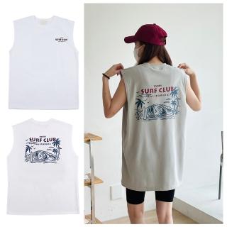 【Dition】美式寬版肌肉背心 日日衝好浪印花 涼感SURF(MIT臺灣製 男女可穿)