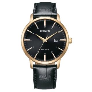 【CITIZEN 星辰】GENTS 經典日期顯示光動能皮錶帶男錶/40mm(BM7462-15E)