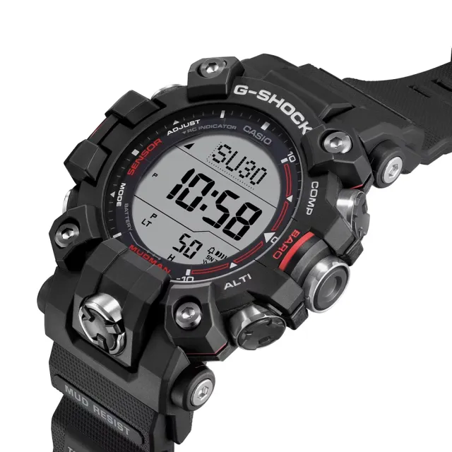 【CASIO 卡西歐】G-SHOCK  Master of G 系列 MUDMAN 防泥結構 太陽能電力 電子錶_GW-9500-1_52.7mm