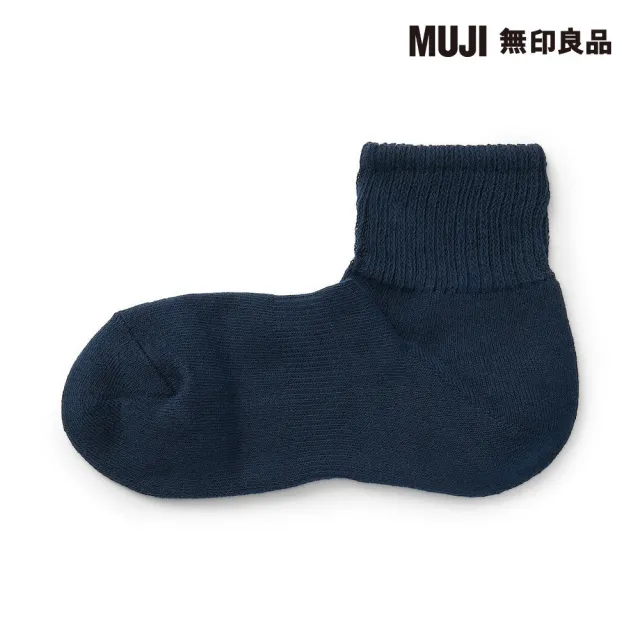 【MUJI 無印良品】男棉混足底圈絨厚織直角短襪(共7色)