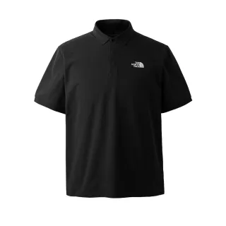 【The North Face 官方旗艦】北面男款黑色UPF防曬POLO衫｜87W2JK3(抗UV)