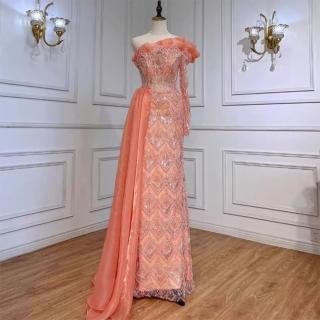 【女神婚紗禮服】高階法式輕奢修身宴會晚禮服 LA71649 桃色(敬酒服 新娘服)