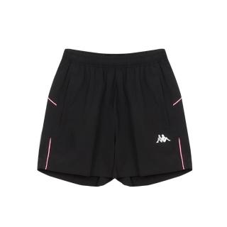 【KAPPA】義大利吸濕排汗女生單層短褲(黑 381T8VW005)