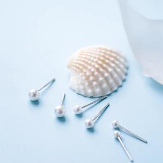 【HaNA 梨花】母親節禮物 韓國迷妳不過敏針養耳洞．精緻2MM小小珍珠耳釘(針式耳環耳飾 耳圈 耳釘 耳扣 耳墜