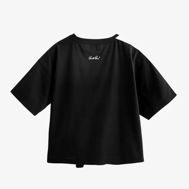 【Arnold Palmer 雨傘】女裝-快乾剪裁OGO印花T-Shirt(黑色)