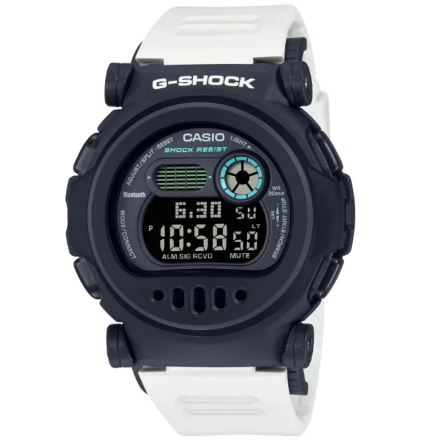 【CASIO 卡西歐】G-SHOCK 穿越時空 智慧藍芽 白色膠囊結構 G-B001SF-7_47mm