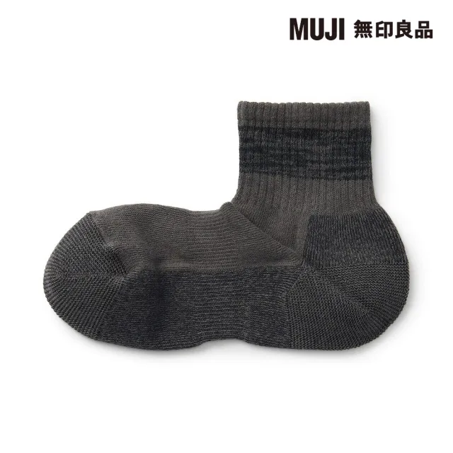 【MUJI 無印良品】男棉混足底圈絨厚織直角短襪(共4色)