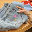 【BBHONEY】韓國東大門設計款彩色潑漆牛仔褲(S/M/L/XL)