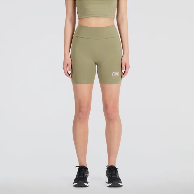 【NEW BALANCE】NB Essentials Cotton Spandex Fitted 短褲 抹茶綠(WS33505CGN NB)