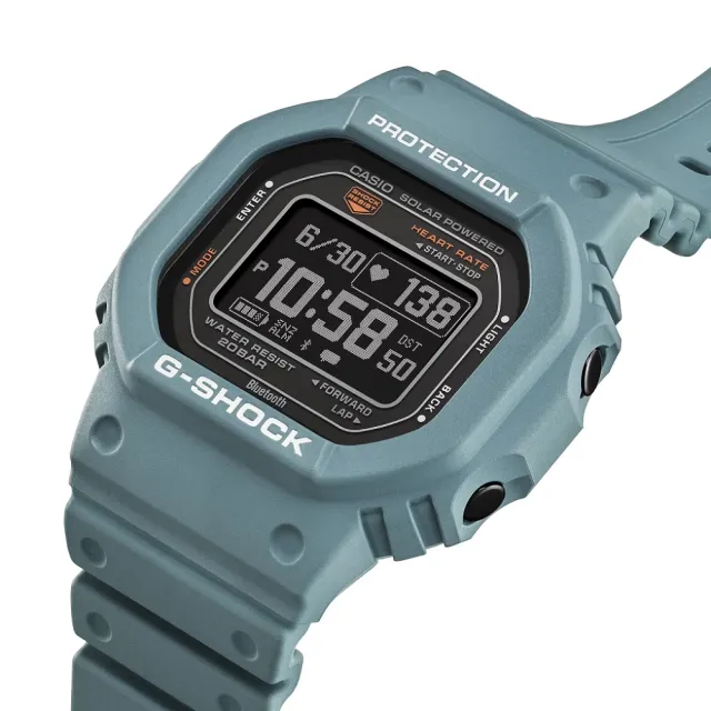 【CASIO 卡西歐】G-SHOCK G-SQUAD 強悍耐用 太陽能運動腕錶 禮物推薦 送禮首選(DW-H5600-2)