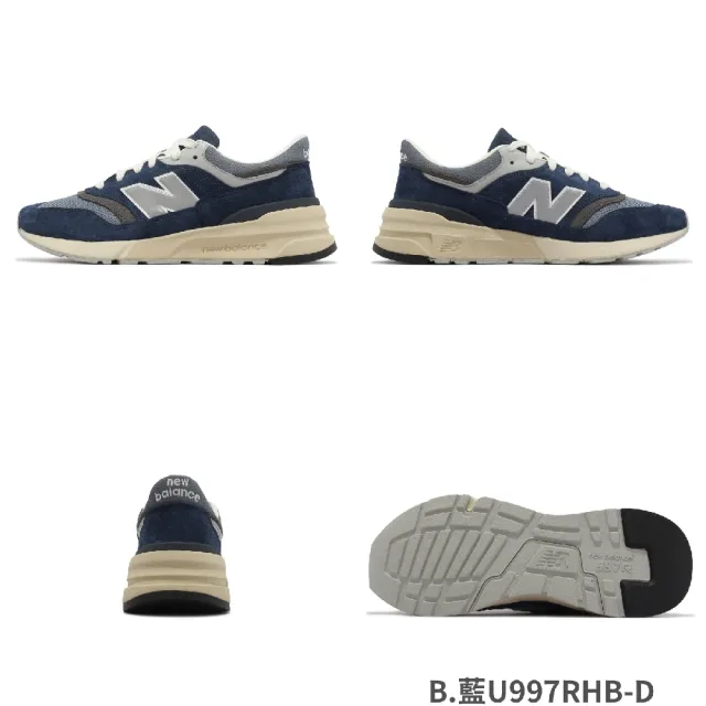 【NEW BALANCE】休閒鞋 997R 男鞋 女鞋 復古 麂皮 反光 運動鞋 NB 紐巴倫(U997RHC-D)