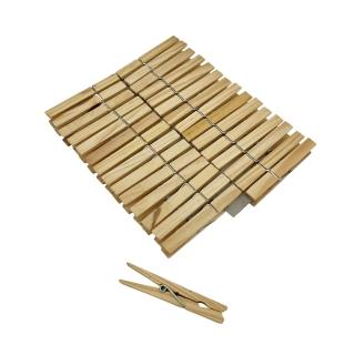 【生活King】木製菜單夾/防風衣夾/曬衣夾(30入)