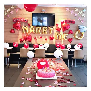 派對佈置求婚浪漫氣球套餐豪華版(求婚告白 佈置氣球 派對 婚房 婚禮 布置)