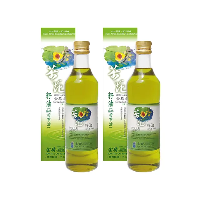 【金椿茶油工坊】金花小俽 苦茶花籽油(500ml *2瓶)