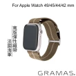 【Gramas】Apple Watch 42/44/45/49mm 法國海軍大帆布錶帶(卡及綠)