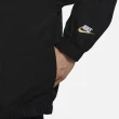 【NIKE 耐吉】外套 NSW Jacket 男款 黑 白 立領 刺繡 風衣外套 背大LOGO(FN7233-010)