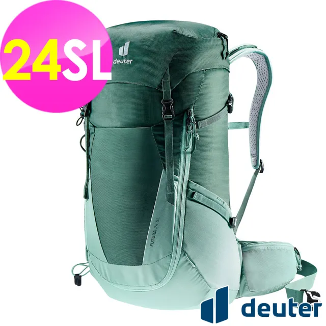 【deuter】FUTURA 24SL透氣網架背包(3400521森林綠/戶外露營/休閒健行/自助旅行/登山包)