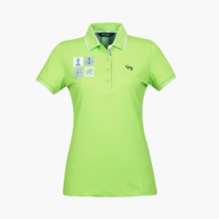 【PING】女款海洋圖騰吸濕排汗抗UV短袖POLO衫-綠(GOLF/高爾夫球衫/RA17110-43)