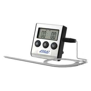 【工具達人】多功能烘焙溫度計 遠程溫度計 廚房烤箱烘焙 高溫測量 數顯溫度計 電子溫度計(190-TMU250B)