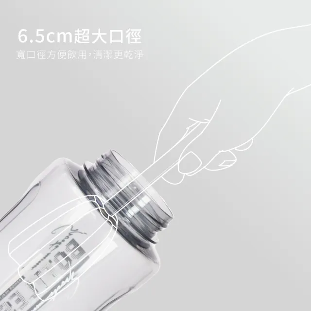 【KINYO】大容量戶外運動水壺2.1L 直飲杯口 耐摔 6.5cm口徑(KIM-2213)