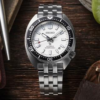 【SEIKO 精工】Prospex 初代海龜復刻機械潛水錶-白x銀/41mm 雙12限定(SPB313J1/6R35-01Z0S)