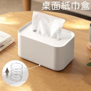 【東京 Ito】無印風內建彈簧面紙盒套(桌面紙巾盒 家用客廳茶幾創意輕奢簡約北歐風收納抽紙盒)