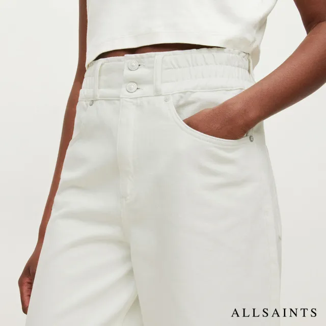 【ALLSAINTS】HARLEY 率性高腰水洗直筒牛仔褲-白 WE842W(直筒版型)