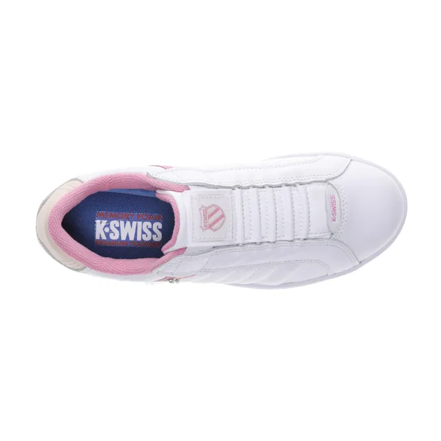 【K-SWISS】時尚運動鞋 Lundahl Slip-On S CMF-女-白/粉紅(96097-155)