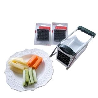 【樂邁家居】多功能 馬鈴薯切條器 紅蘿蔔 小黃瓜(炸薯條好幫手/防滑腳墊設計/安全不刮手)