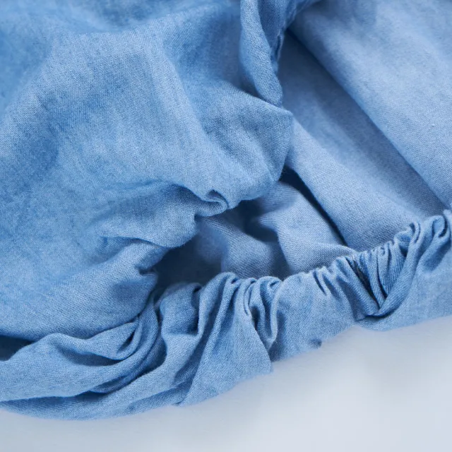 【5th STREET】女裝抓皺造型設計襯衫-漂淺藍