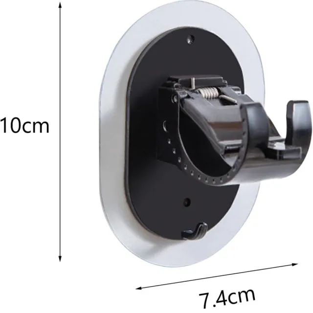 【寶盒百貨】2入4cm內大型無痕伸縮桿夾 黏貼螺絲兩用支架(窗簾桿固定夾 開扣式設計 門簾桿 伸縮桿固定器)