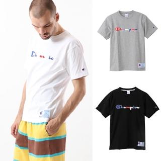 【Champion】官方直營-AS彩色刺繡字型短袖Tee-男(3色任選)