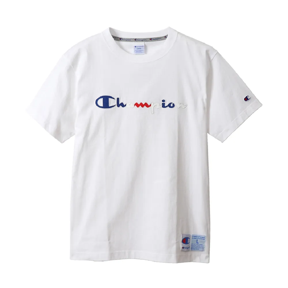 【Champion】官方直營-AS彩色刺繡字體短袖Tee-男(3色任選)