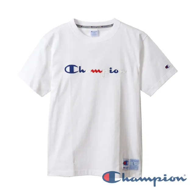 【Champion】官方直營-AS彩色刺繡字體短袖Tee-男(3色任選)