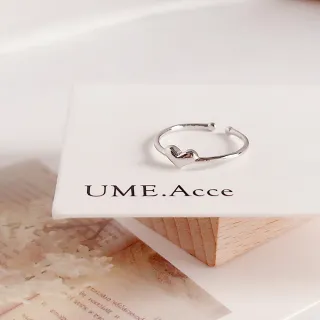 【UME.Acce】純銀愛心怦然心動戒指(S925純銀 戒指 純銀戒指 愛心 愛心戒指 通體純銀)