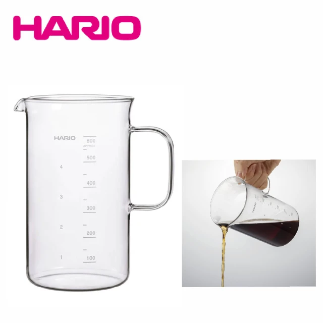 【HARIO】經典玻璃燒杯 咖啡壺 量杯600ml(BV-600)