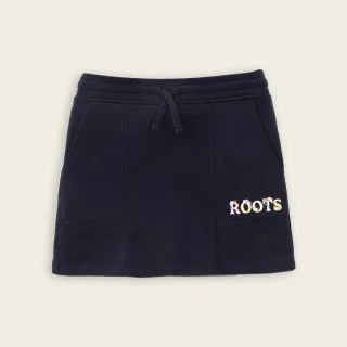 【Roots】Roots大童-繽紛花卉系列 花卉文字休閒褲裙(軍藍色)