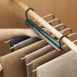 【Dagebeno荷生活】家用無折痕多層收納褲架 櫥櫃空間升級一抵六折疊褲架(2入)