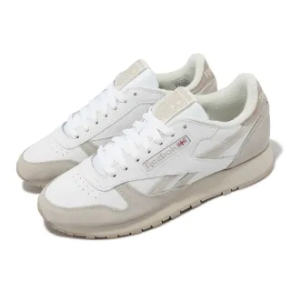 【REEBOK】休閒鞋 Classic Leather 男鞋 女鞋 米白 白 麂皮 皮革 復古 經典(100032772)