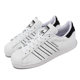 【adidas 愛迪達】休閒鞋 Superstar 男鞋 女鞋 黑 白 皮革 貝殼頭 經典 三葉草 愛迪達(IF8090)