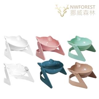 【美好寵商】NWFOREST挪威森林 馬卡龍歡樂貓碗 2入組(寵物碗 狗碗 貓碗 護頸碗)