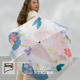 【boy】全遮光超輕收自動傘-花雨(防曬 抗UV 自動傘 輕量 隔熱 防潑水 德國boy)