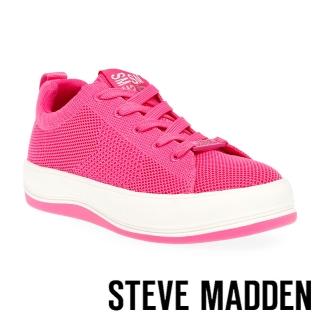 【steve madden】RENEW-E 透氣面料厚底休閒鞋(桃紅)