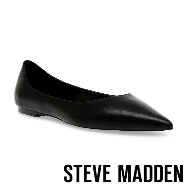 【steve madden】MERYL 素面尖頭平底鞋(黑色)