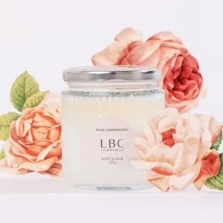 【LBC】Lambenc水漾玫瑰柔嫩身體角質磨砂膏320ml(去角質 修復肌膚 細緻保濕 嫩滑亮白)