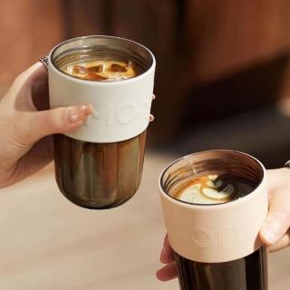 【momoconcept】冰拿鐵·隨行咖啡杯Tritan款 380mL(日曬穆哈/灰)