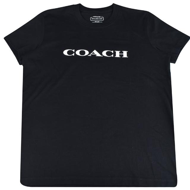 【COACH】ESSENTIALESSENTIAL經典標誌女生短袖T-SHIRT(黑x白)