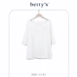 【betty’s 貝蒂思】領口透視古典蕾絲七分袖T-shirt(共二色)