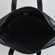 【COACH】展示品 經典印花PVC牛皮鑲飾手提斜背公事包(黑)